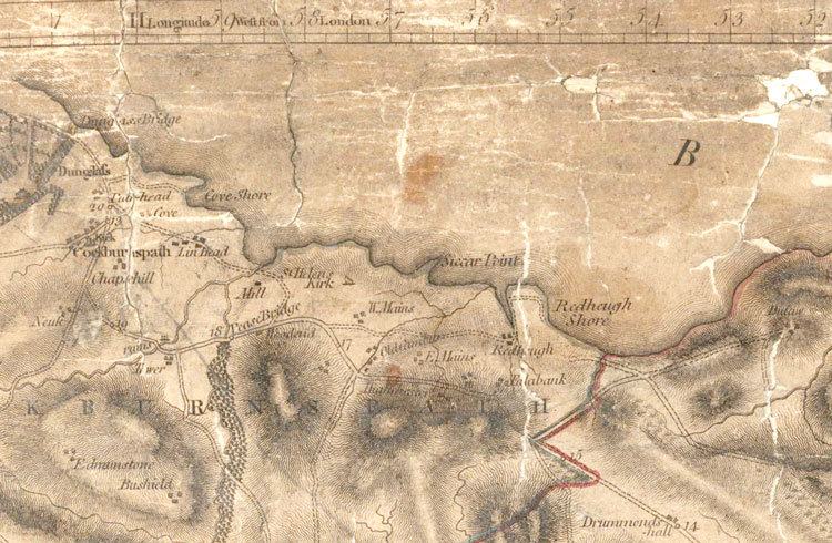 Blackadder's 1797 map, showing Siccar Point
