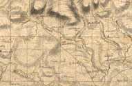 Roy's Military Map, c.1750, showing Slighhouses (Courtesy of The British Library) 